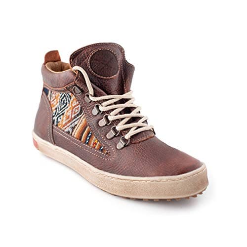 Inkkas - Brown Leather Camping Boot - Handcrafted Artisan Women's & Men's Rugged and Durable Leather Shoes