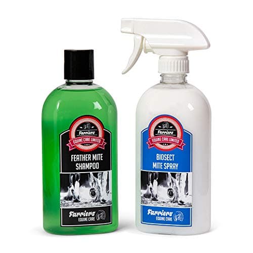 Farriers Equine Care Feather Mite Treatment Combo for Horses. Parasite Treatment for Heavy Horses, Gypsy Cobs. Shampoo & spray Safe & Effective.