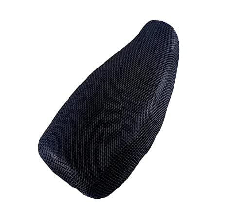 BIGZOOM Heavy Duty Nylon No Heat On Seat Bike/Scooty Mesh Type Seat Cover for Honda Aviator (Black)