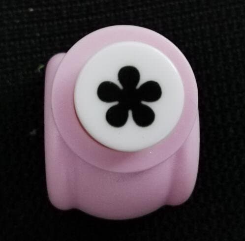 Fascola Mini Paper Craft Punch Card Scrapbooking Engraving Kid Cut DIY Handmade Hole Puncher for Festival Papers and Greeting Card Pack of 3 with Random Colors (New Flower)