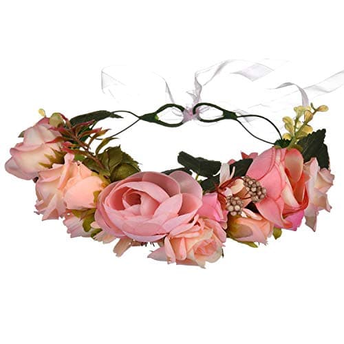 Handmade Adjustable Flower Wreath Headband Halo Floral Crown Garland Headpiece Wedding Festival Party