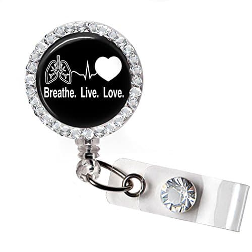 TANFENJRRespiratory Therapist RT Badge Holder Reel; Nursing Retractable Badge Reel; Lung Nurse; #BBREA1