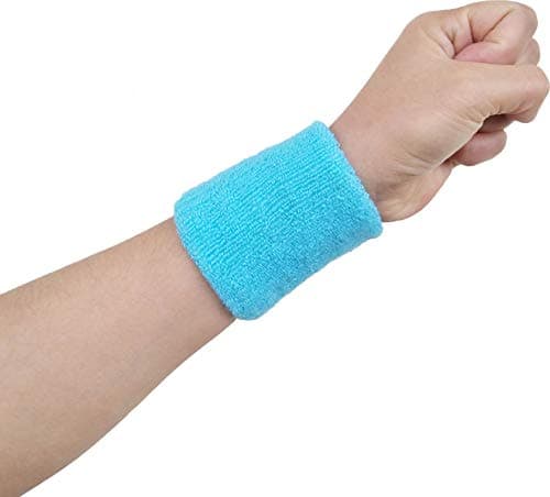 Hycome 5 Pairs Wrist Sweatband 14 4 Sizes - Athletic Cotton Terry Cloth Wristbands Armbands