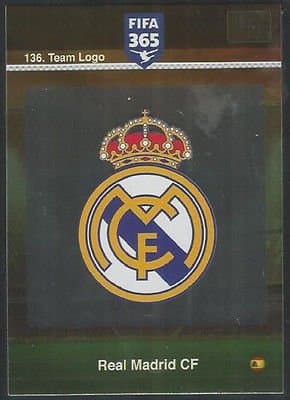Panini Adrenalyn XL FIFA 365 Real Madrid Logo Badge and Team Mates Trading Cards