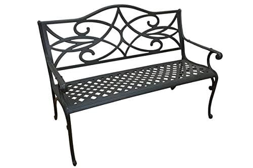 The Outdoor Patio Store Commercial-Grade Cast Aluminum Garden Bench
