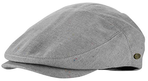 Men's Thick Cotton Summer Newsboy Cap SnapBrim Ivy Driving Stylish Hat (Gray Sprinkle-2925, L/XL)