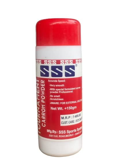 SSS Carrom Powder Tournament for Premium Carrom Boards|Professional Players (150Gm),kids 4+ years