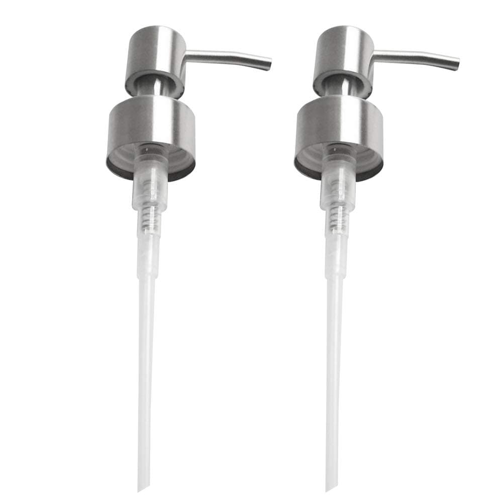 LYCOS3 Soap Dispenser Pump, 2Pcs 304 Stainless Steel, Professional Liquid Soap Dispenser Pump Replacement for Kitchen Bathroom Bottles
