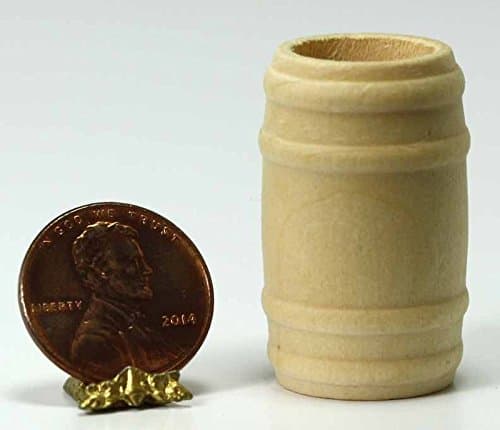 Dollhouse Miniature Small Wood Barrel
