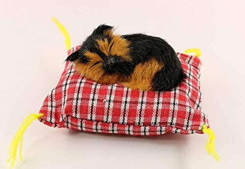 nanguawu Lifelike Sleeping Little Dog Pet with Cloth Mat Doggie Plush Toy