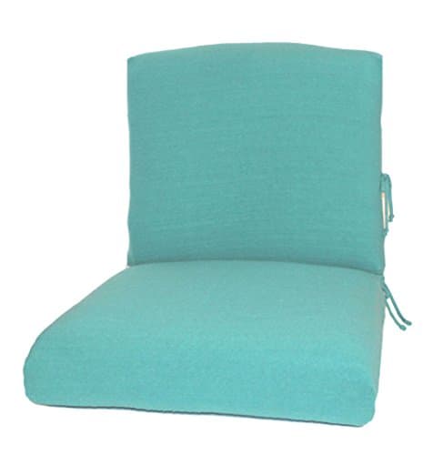 CushyChic Outdoors Terry Slipcovers for Deep Seat Patio Cushions, 2 Piece in Aruba - Slipcovers Only - Cushion Inserts NOT Included