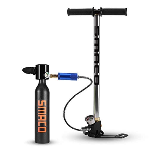 lululeague SMACO Scuba Diving Equipment Cylinder,0.5LMini Portable Dive Oxygen Tank,Oxygen Cylinder Corrosion & Pressure Resistant Material (S300-black-F)