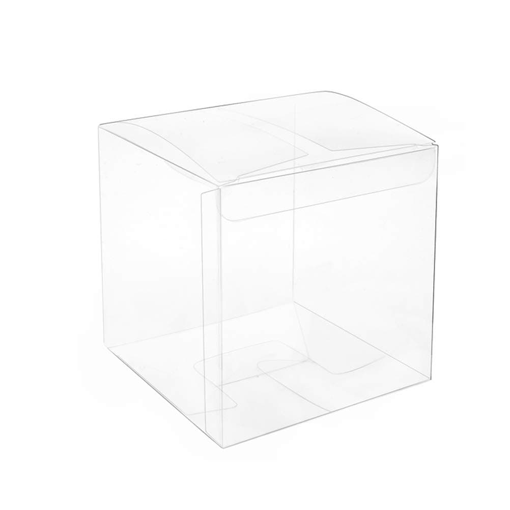 MOWO Clear Box 3x3x3 inch for Gift Candy Treat Cupcake Pack of 50
