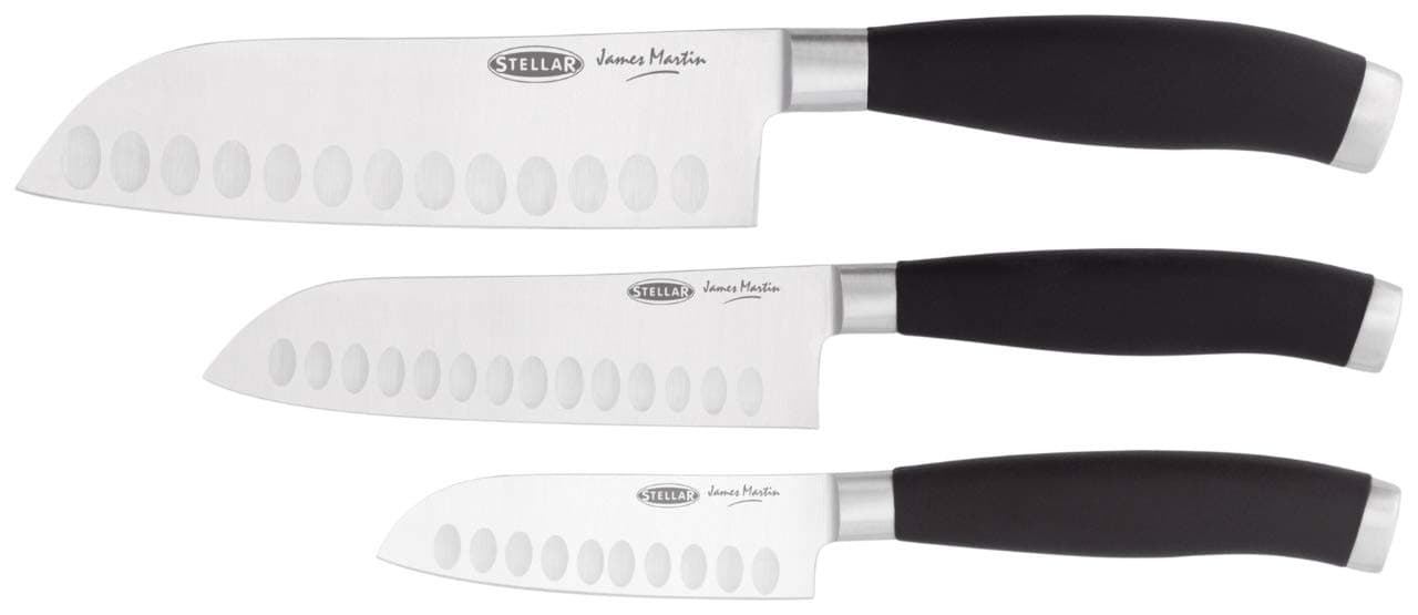 Stellar James Martin 3 Piece Santoku Gift Set