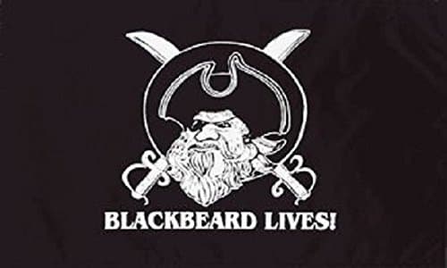 Black Beard Lives Pirate Flag Ship Banner Pennant 3x5 Foot Outdoor Jolly Roger