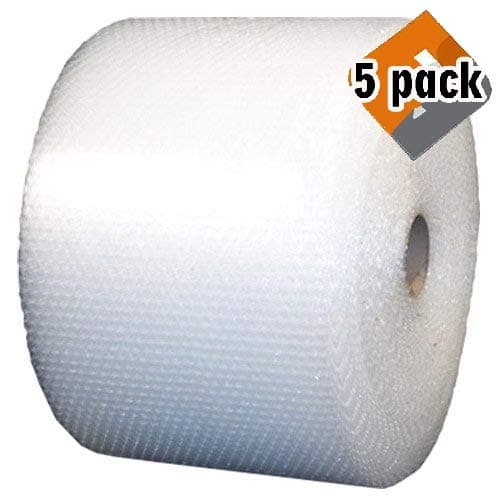 uBoxes Bubble Roll, 175 feet x 12 inch, 3/16 inch Perforated Small Bubble, 5 Pack