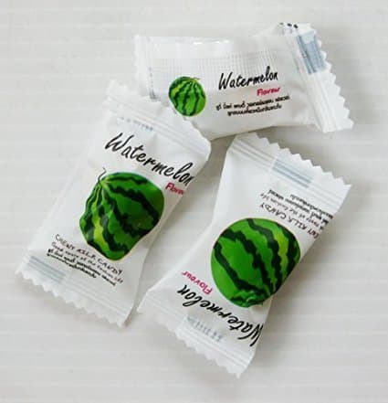 Gummy Candy Haoliyuan Watermelon Flavor Sweet Soft Chewy Milk Candy, 100 Pieces (13.4 Oz)