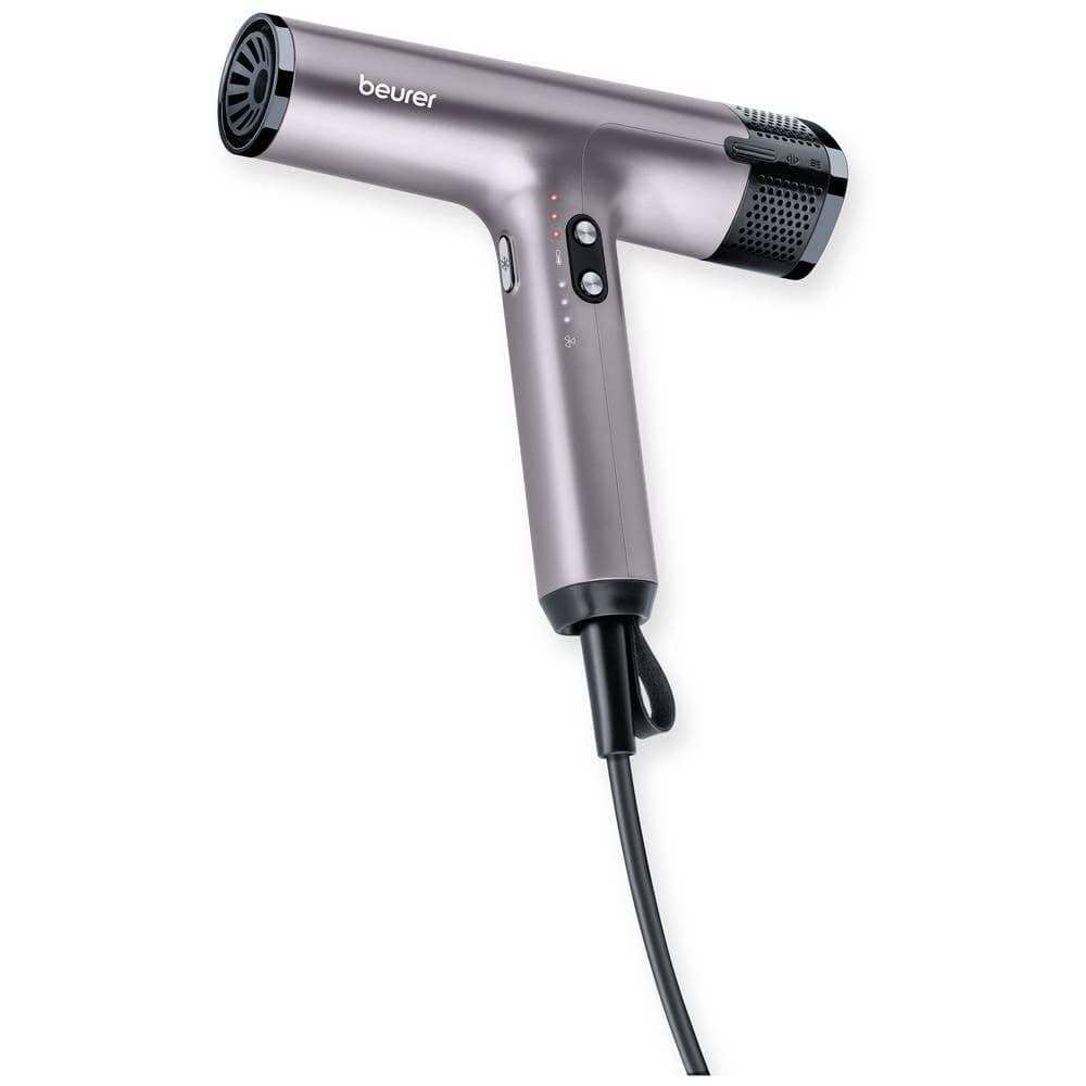 Beurer HC 100 Hairdryer Excellence hair dryer with digital motor extremely powerful and ultra light weight 4 temperature & blow settings for fast and gentle drying styling nozzle & diffuser