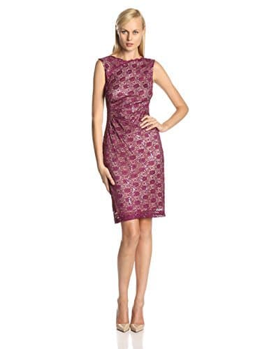 Julian Taylor Women's Sleeveless Sequined Lace Dress