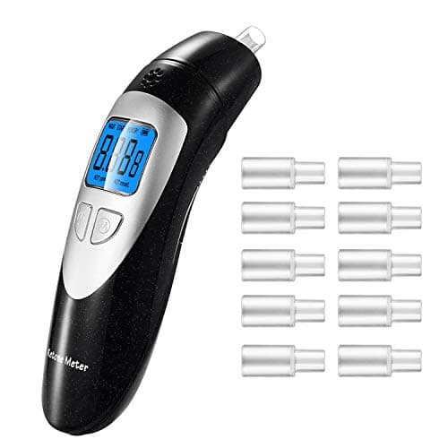 Ketone Breath Analyzer, Ketone Breath Meter Portable Digital Ketone Breath Test Tracing Ketosis Status with 10 Mouthpieces