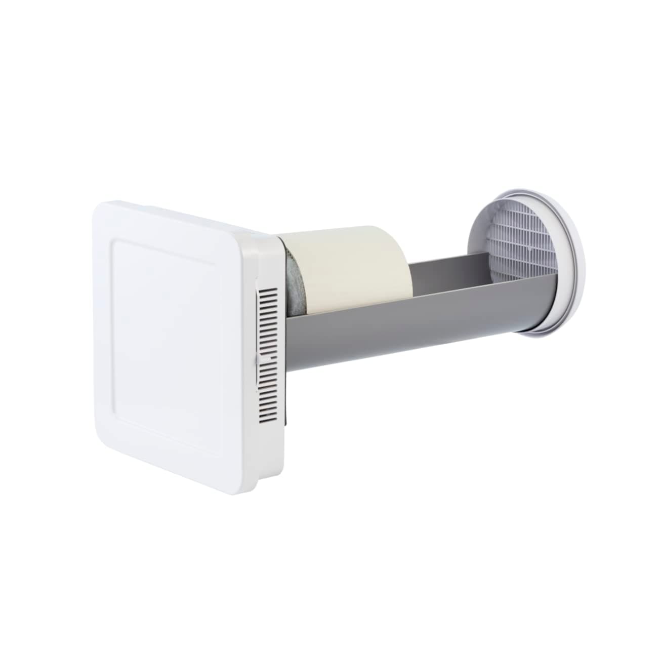 SIEGENIA Aerotube WRG smart wall fan, decentralized living room ventilation, energy-saving with active supply or exhaust air, heat recovery, temperature and humidity sensor, ventilation control via