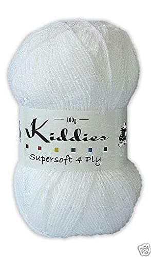 Cygnet Kiddies Supersoft 4 Ply Acrylic Yarn/Wool 100g - 208 White