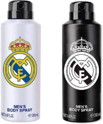 REAL MADRID Two BLACK REAL MADRID Deodorant Spray for Men Deodorant Spray - For Men (400 ml, Pack of 2)