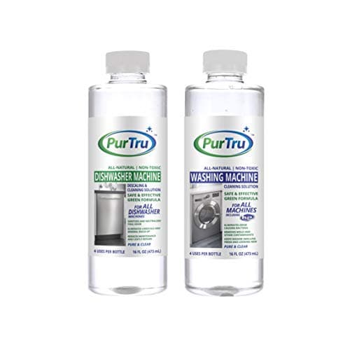 Dishwasher and Washing Machine Cleaner 2 (Pack) – All-Natural Non-Toxic and Safe Descaling & Cleaning Solution for All Types of Dishwashers and HE and Non HE Washers