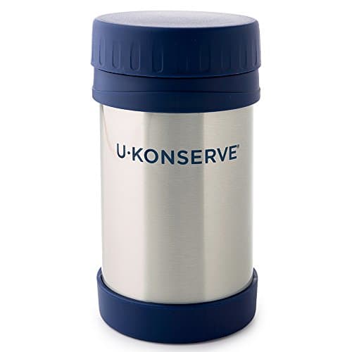 U Konserve - Stainless Steel Food Jar, Keeps Foods and Liquids Hot or Cold for Hours, Double-Walled and Vacuum Insulated, Dishwasher Safe (16 Ounce, Navy)