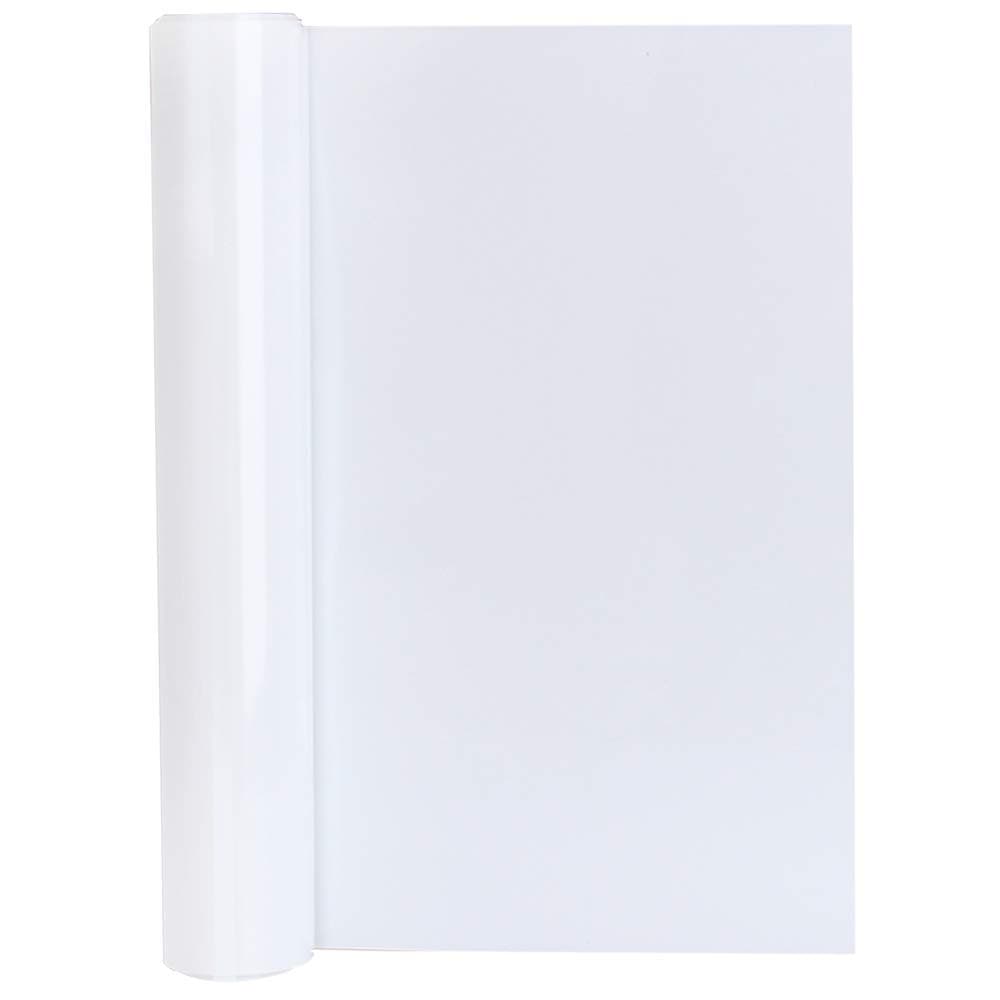 Heat Transfer Vinyl, 12'' x 10Ft White Vinyl Iron On Vinyl HTV Vinyl Roll for T-Shirts Clothing Compatible with Silhouette Cameo