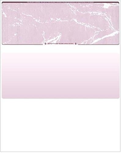 1000 Blank Checks Stock - Check on Top - Burgundy/Marble