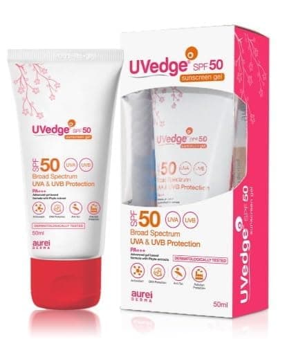 Uv-edge Spf 50 Sunscreen Gel For All Skins, 50Ml