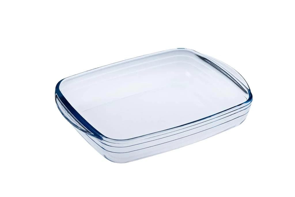 35 x 22 cm Rectangular Borosilicate Glass Roaster