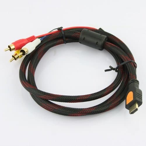 Chiworld 5 feet 1.5M HDMI Male to 3RCA 3 RCA Video Audio AV Cable HDMIC-901750-CP-XY006