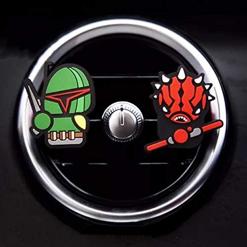 7 COLOURS 2 x Coolest Novelty Car Air Fresheners! Star Wars Darth Vader, Stormtrooper, Yoda, R2-D2, C-3PO, Boba Fett, Darth Maul.Transform Your Boring Car! (Boba Fett & Darth Maul) (Sweet Candy)