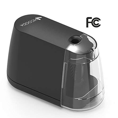 Electric Pencil Sharpener - VICOODA Pencil Sharpener Electric Heavy Duty, Auto Stop, Battery Operated and AC Powered Sharpener for Home,School,Classroom,Ideal for #2 and Colored Pencils,Kids Friendly