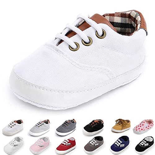 Infant Baby Boys Girls Canvas Sneaker Toddler Slip On Anti Skid Newborn First Walkers Candy Shoes for 0-18 Months