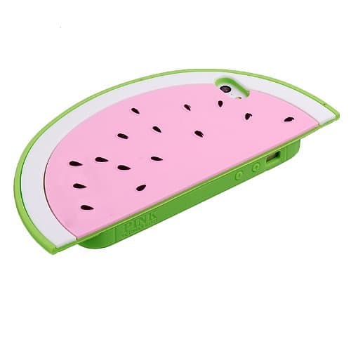 Thunderous 3D Cute Fruit Soft Silicone Watermelon Protective Case for Apple iPhone 6 4.7 inch Pink