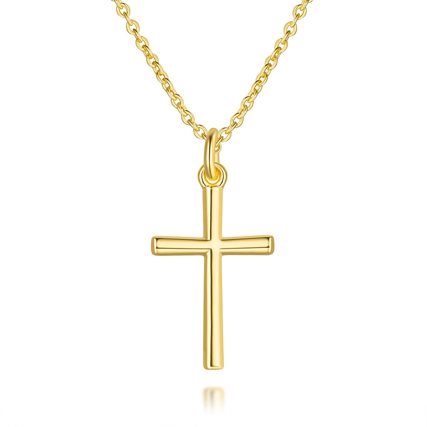 14K Gold Cross Necklaces for Women Gold Cross Chain Minimalist Pendant Small Necklace for Women Jewelry