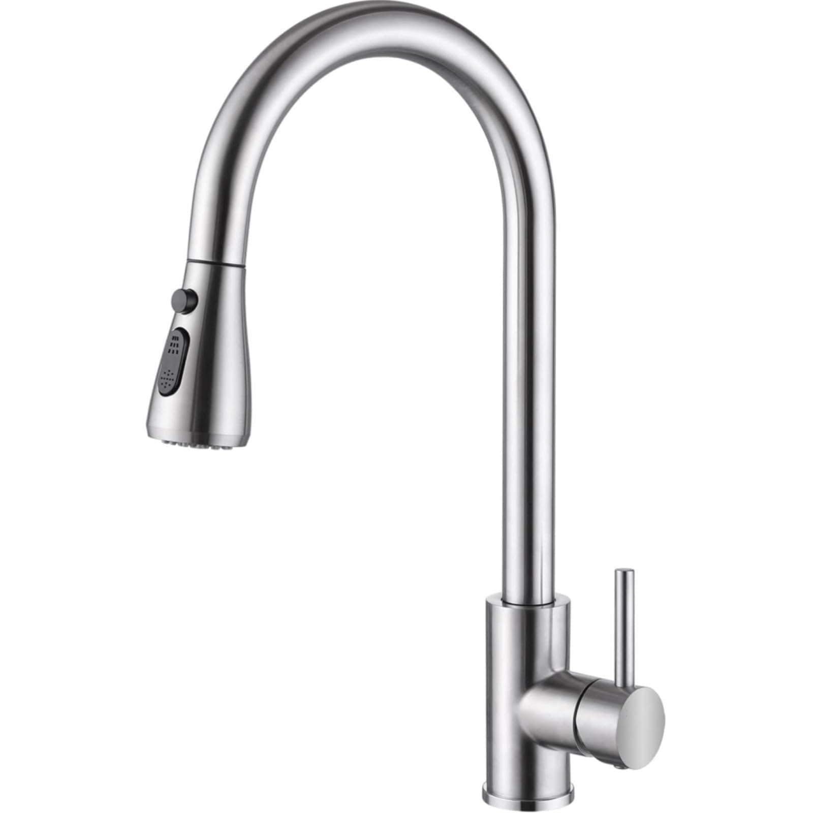 Cooltens Pull Down Kitchen Faucets, Hot and Cold Water Kitchen Sink Mixer Tap with 3-way Sprayer, sus304 Stainless Steel 360° Rotatable Tap with Pull Down Sprayer Brushed Nickel