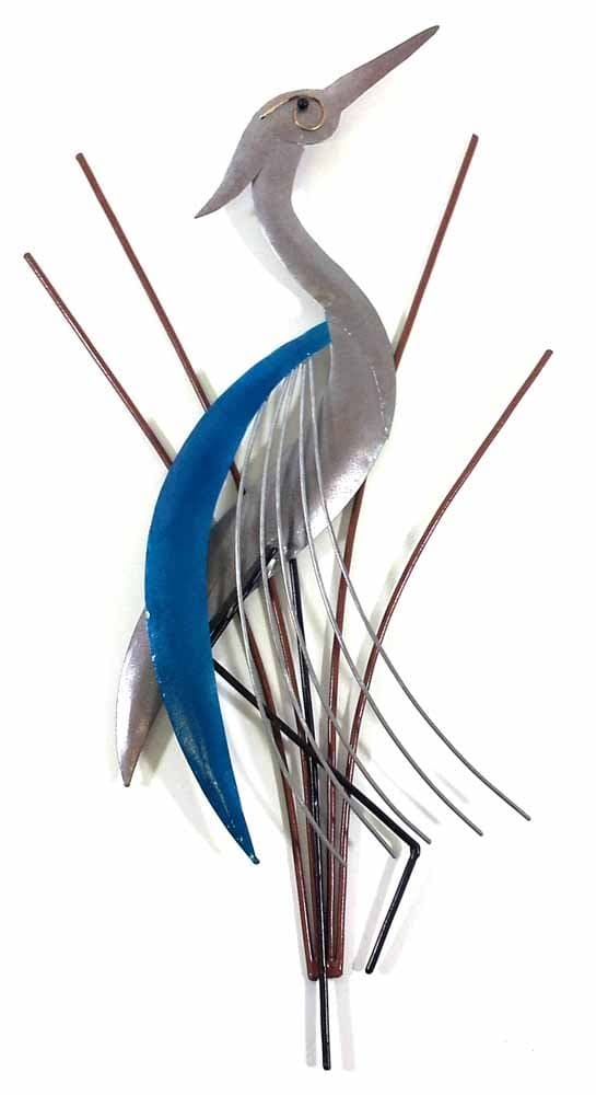 SK StyleBWA New Contemporary Metal Wall Art Sculpture – Abstract Bird/Heron Head Up
