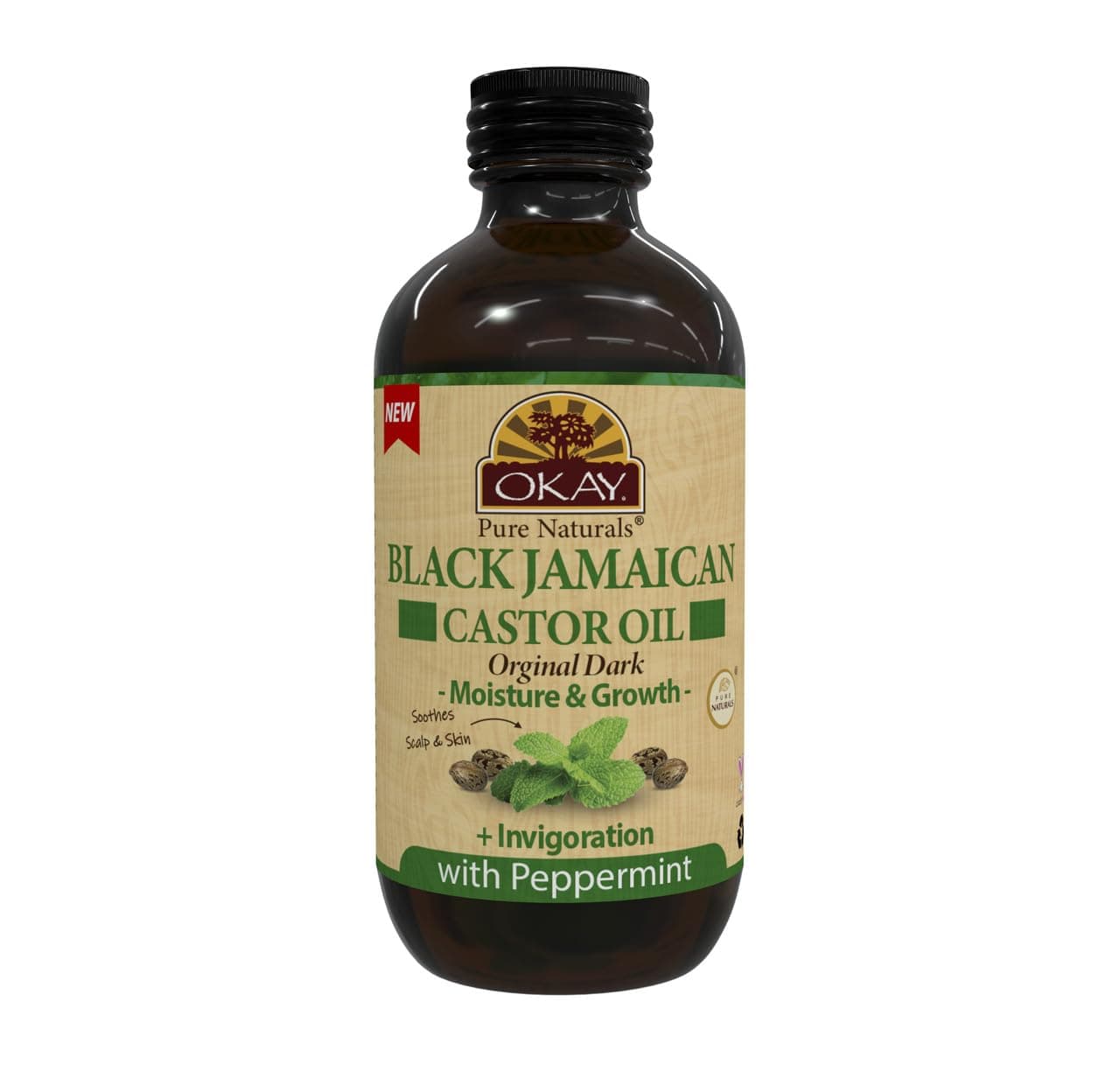 Black Jamaican Castor Original Dark, Peppermint, Helps Soothe Scalp & Skin, 4oz