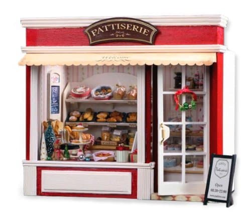 Dollhouse miniature handmade kit set Europe travel diary bakery PT-ETJ03 (japan import)