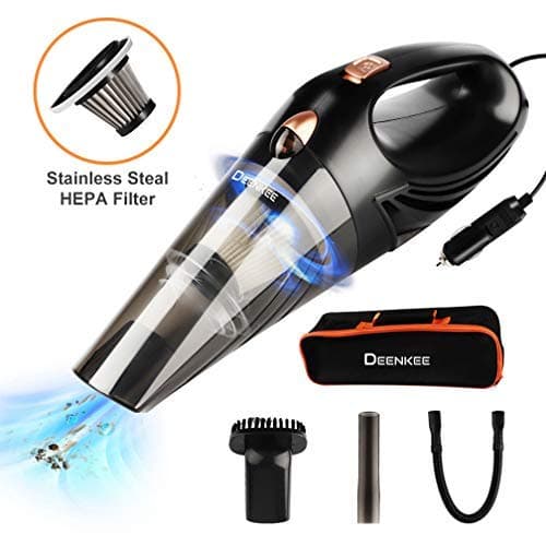 ArtMuseKitsMikash Deenkee Car Vacuum, Vacuum Cleaner DC 12V, Stronger Suction Only Use for Car, 5M Long Corded Portable Wet Dry Car Vacuum Cleaner High Power