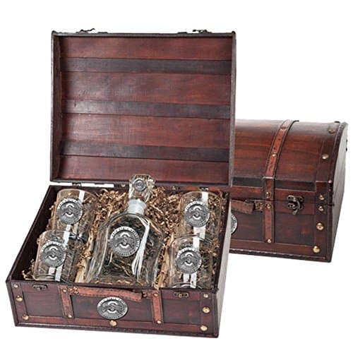 Ohio State Buckeyes Capitol Decanter Wood Chest Set