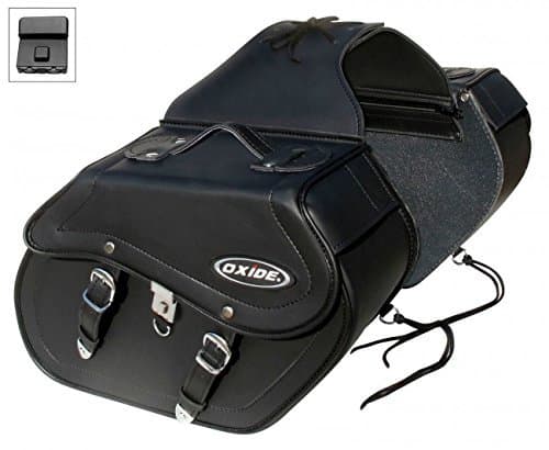 Oxide Rider Tek Leather Saddle Bags 2 x 18L Motorcycle Panniers