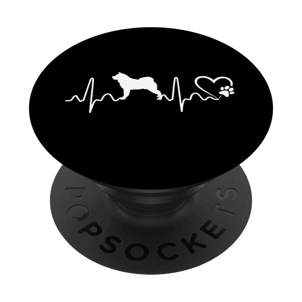 Heartbeat Akita Dog Animal Rescue Lifeline PopSockets PopGrip: Swappable Grip for Phones & Tablets