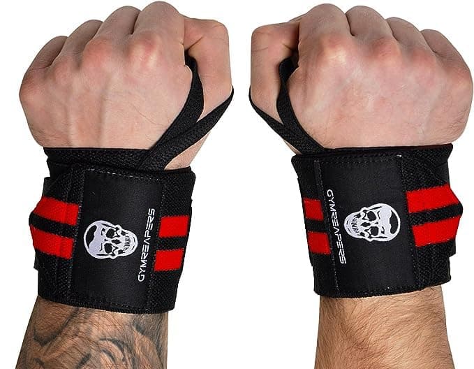 Weightlifting Wrist Wraps (IPF Approved) 18" Professional Quality Wrist Support with Heavy Duty Thumb Loop - Best Wrap for Powerlifting Competition, Strength Training, Bodybuilding