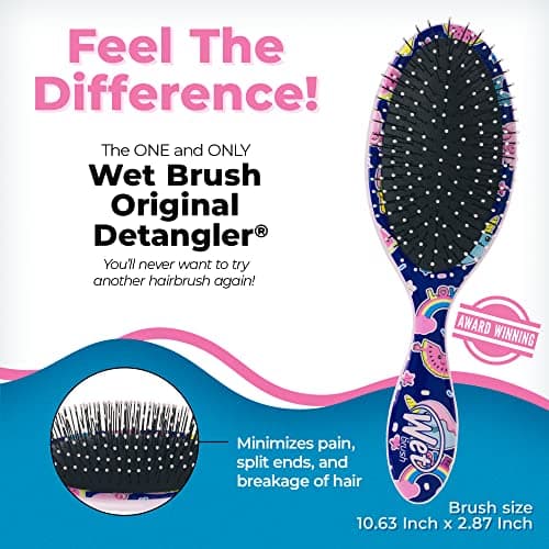 Wet Brush Hair Original Detangler Exclusive Ultrasoft IntelliFlex Bristles Protects Against Split Ends And Breakage For All Hair Types For Women Men And Dry Hair, Fantasy, 1 Count