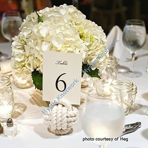 Wedding Knot Table Number Holder - Natural White